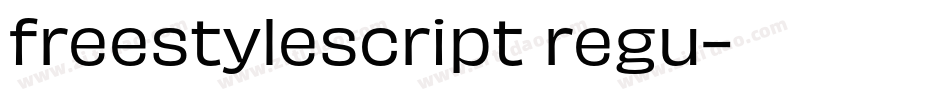 freestylescript regu字体转换